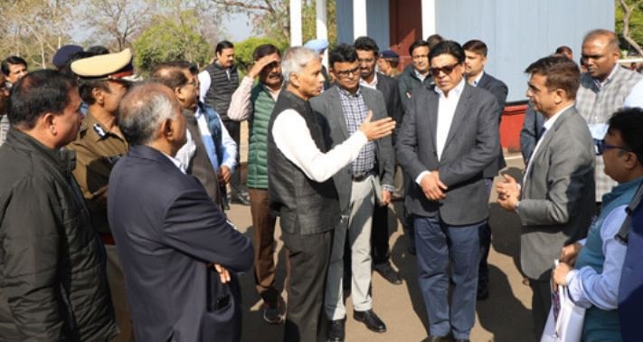 मुख्य सचिव ने ग्लोबल इंवेस्टर्स समिट के आयोजन स्थल का किया निरीक्षण