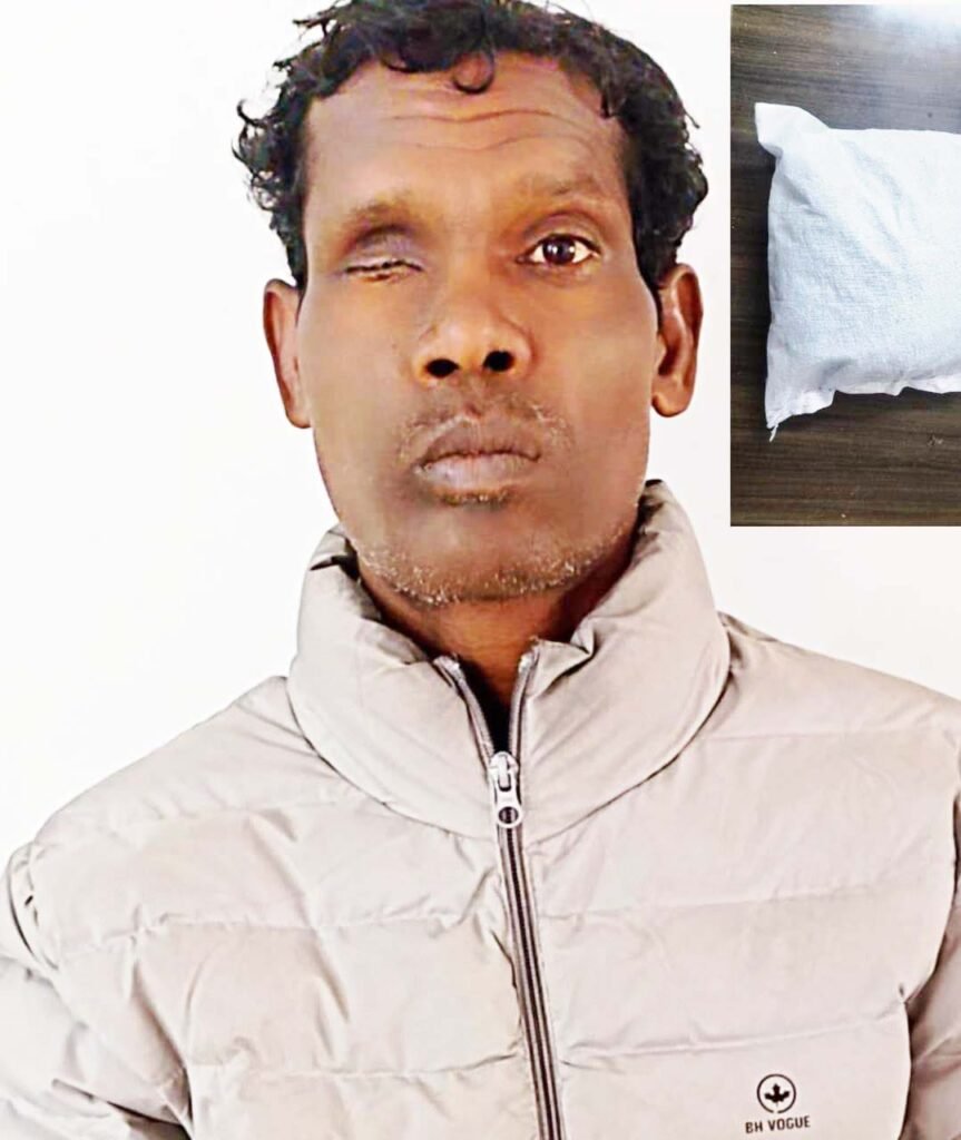 मोरवा पुलिस ने गांजे के साथ तस्कर को किया गिरफ्तार