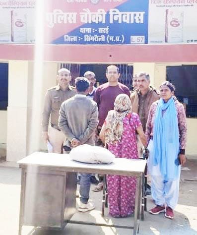 जयंत एवं निवास क्षेत्र में ढ़ाई किलो गांजा जप्त