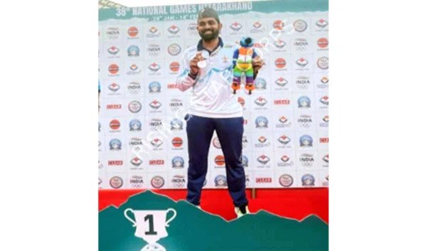 टाइगर डिवीजन के सैनिक ने राष्ट्रीय खेलों में तीरंदाजी में जीता कांस्य पदक