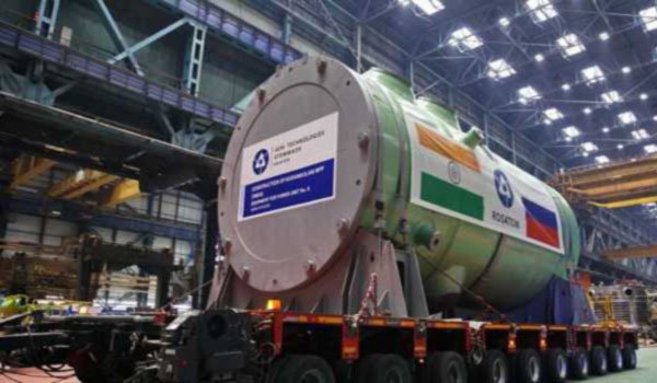 रोसाटॉम ने तमिलनाडु में केएनपीपी यूनिट-6 के लिए रिएक्टर पोत किया रवाना