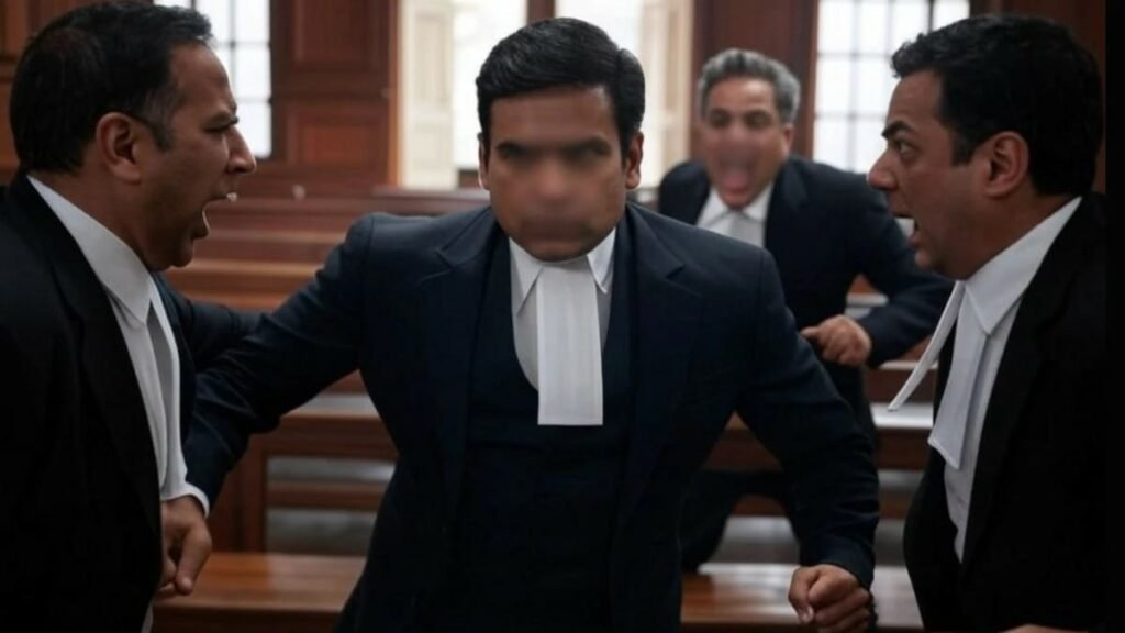 एसडीएम कोर्ट में बाबू और वकीलों के बीच चले लात-घूंसे