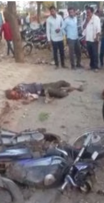 श्योपुर-ग्वालियर बस और बाइक की टक्कर में दंपती की मौत