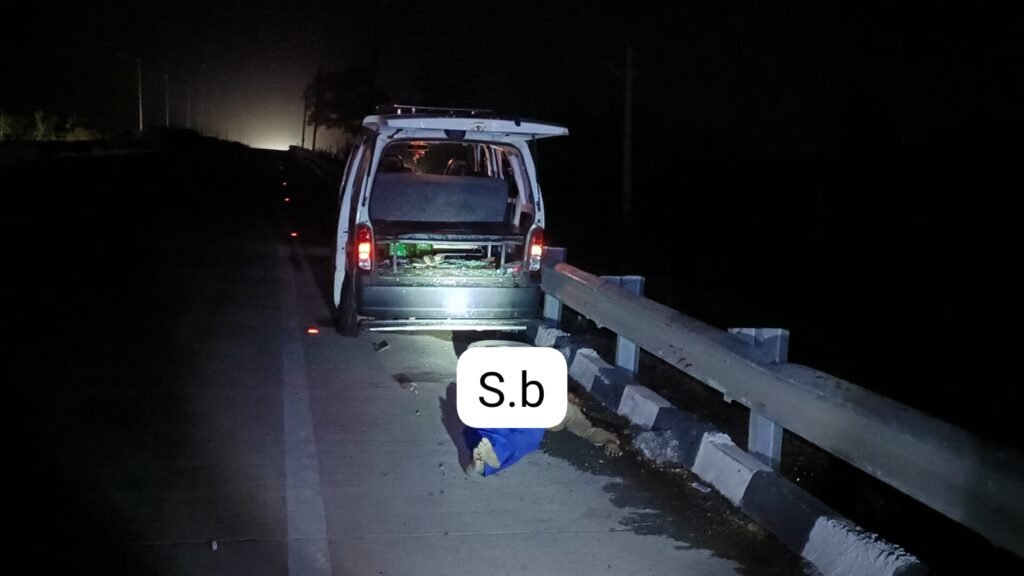 कार डिवाइडर से टकराई