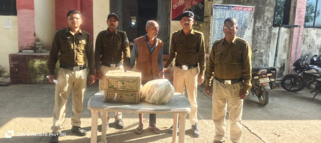 चुरहट पुलिस ने 3 किलो गांजा मय 100 पाव देशी प्लेन शराब किया जप्त