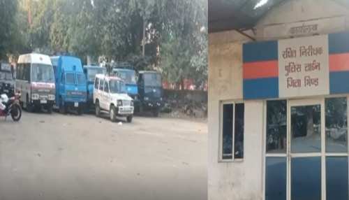 भिंड पुलिस लाइन के सामने कार ने महिला को टक्कर मारी