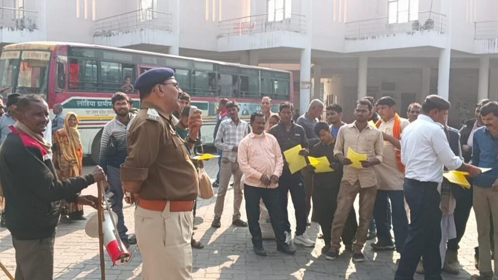 यात्री बसों की चेकिंग में 37 बसों से 32 हजार रुपए का जुर्माना वसूला