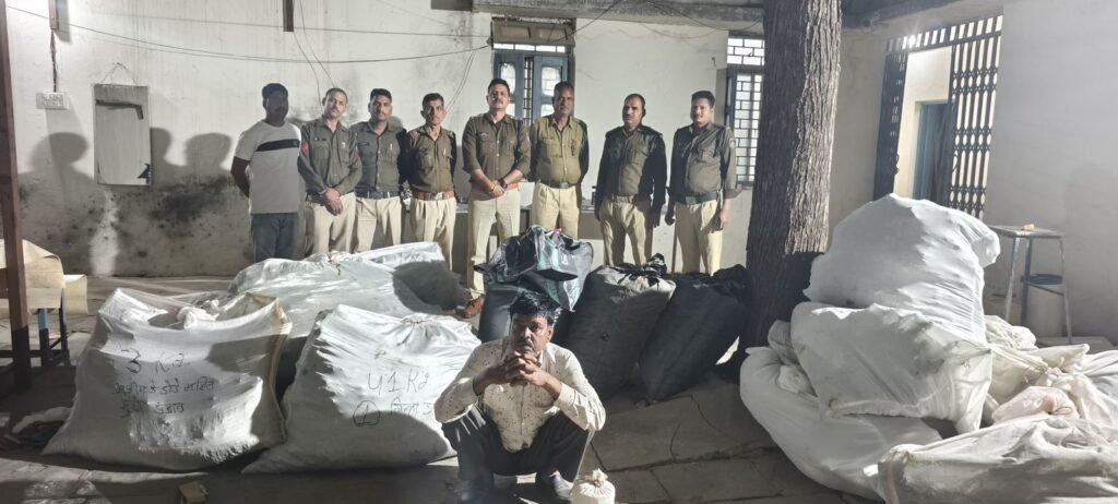 अवैध उगाये गांजें व अफीम के पौधे मय डोडे के साथ 1 गिरफ्तार