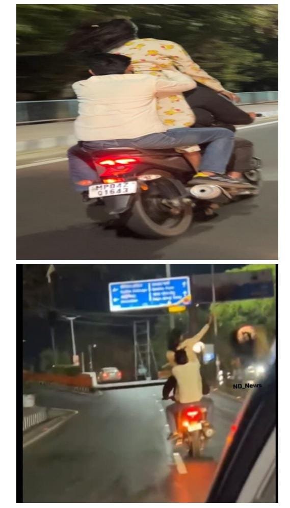 भोपाल के VIP रोड पर खतरनाक स्टंट: दो गिरफ्तार