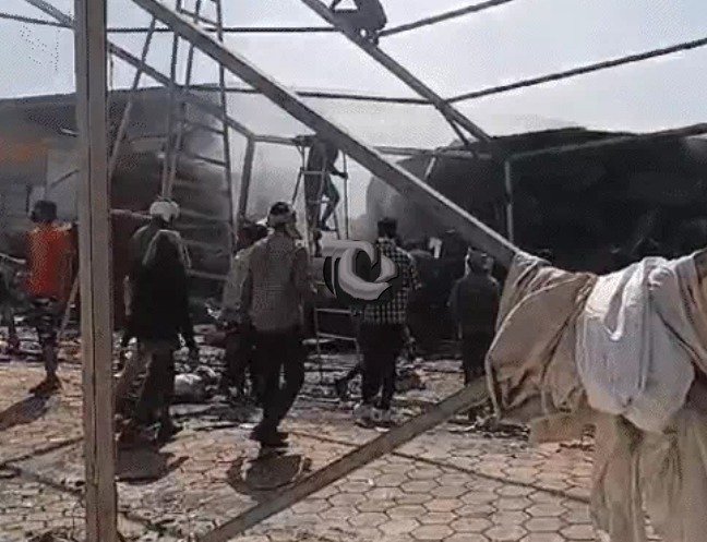 टेंट हाउस और एंटिक कलेक्शन के गोदाम जलकर राख