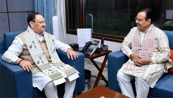 भजनलाल ने की नड्डा से मुलाकात