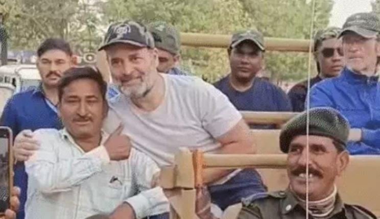 रणथम्भौर में टाइगर सफारी का लुत्फ उठा रहे हैं राहुल गांधी
