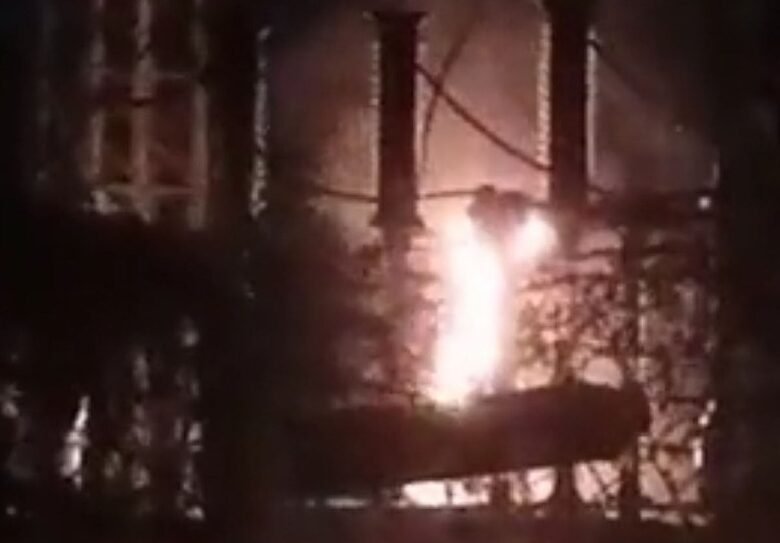 132 केव्ही सब स्टेशन पर लगी आग