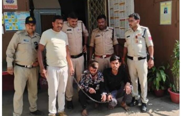 युवक पर चाकू से हमला करने वाले बदमाशों का पुलिस ने निकाला जुलूस