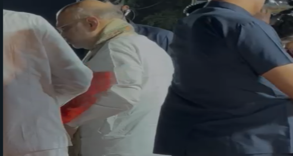 शाह ने स्वीकारा विधायक श्रीचंद कृपलानी का आग्रह रानीखेड़ा चौराहे पर रुके