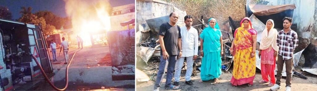 काली मंदिर मार्ग पर आधी रात जलीं चार गोमती और एक टपरी 