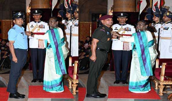राष्ट्रपति ने सशस्त्र बलों के रणबांकुरों को छह कीर्ति चक्र और 33 शौर्य चक्र प्रदान किये
