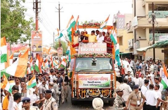 यादव सिवनी मालवा में निकाली गयी तिरंगा यात्रा में हुए शामिल