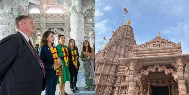 बहुदलीय प्रतिनिधिमंडल ने अबू धाबी में किये मंदिर में दर्शन
