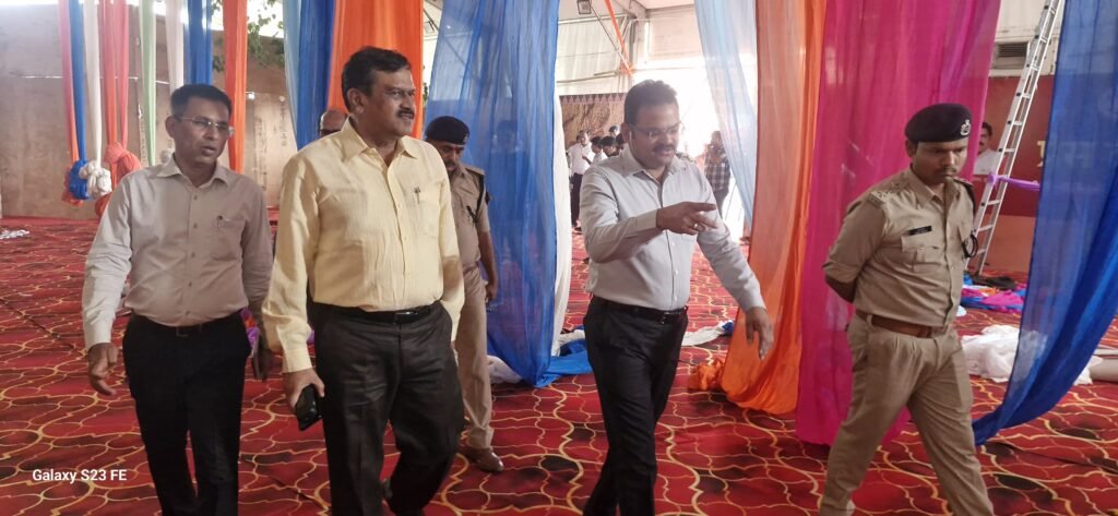 बांदकपुर कॉरिडोर कार्यक्रम स्थल का DIG ने लिया जायजा