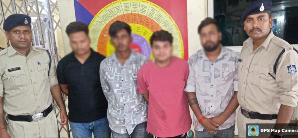 रैपिडो चालक से मारपीट करने वाले चार हुड़दंगी गिरफ्तार