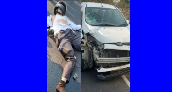 तेज रफ्तार कार सामने से आ रही बाइक से भिड़ी, युवक की मौत