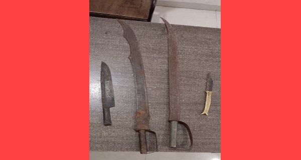 हथियारों के साथ दो बदमाश पकड़ाए