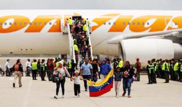 ‘वतन वापसी योजना’ के तहत वेनेजुएलाई प्रवासियों की अमेरिका से वापसी
