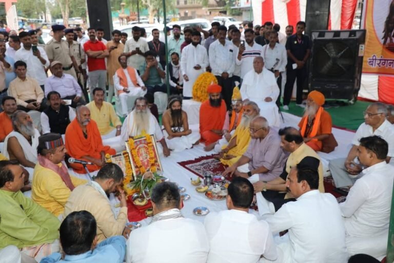 वीरांगना लक्ष्मीबाई बलिदान मेला का संतों के सानिध्य में हुआ भूमिपूजन