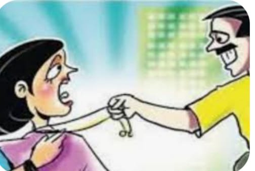 महिला केे गले में झपट्टामार कर मंगलसूत्र लूटा