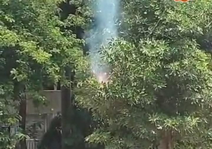 बीएसएनल ऑफिस के ट्रांसफार्मर में आग लगी