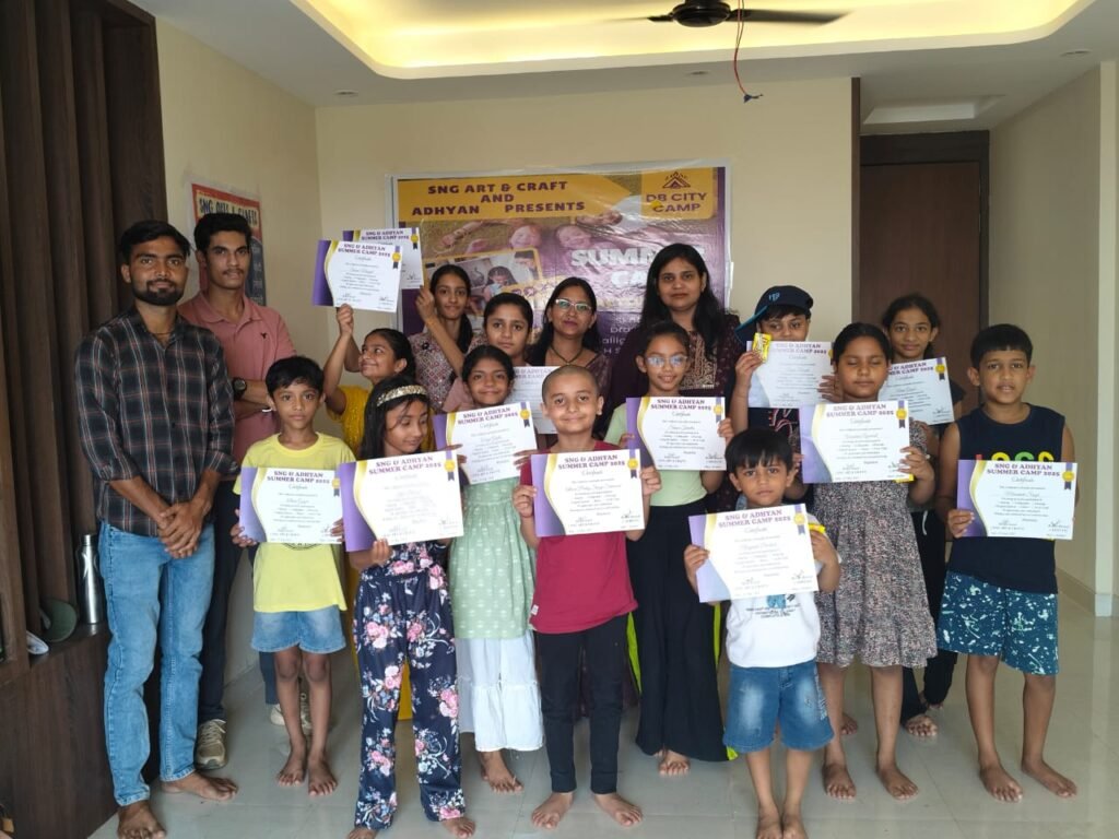 एसएनजी आर्ट एंड क्राफ्ट और अध्यान संस्था ने समर कैंप लगाया