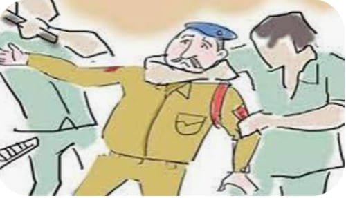प्रधान आरक्षक से मारपीट, जान से मारने की धमकी देकर बदमाश हुए फरार