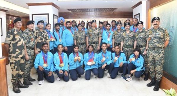 सीमा सुरक्षा बल के उत्कृष्ट खिलाड़ियों के सम्मान में आयोजित हुआ सम्मान समारोह