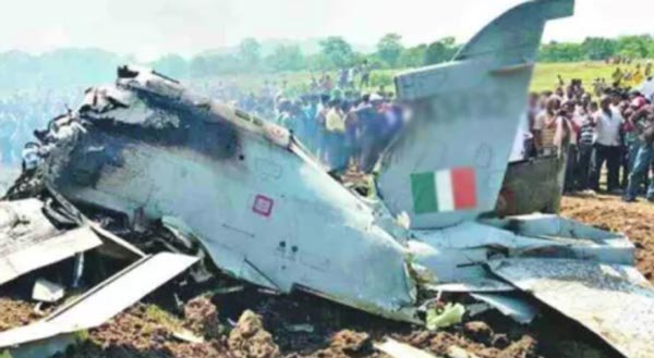 वायु सेना का जगुआर विमान राजस्थान के चुरू में दुर्घटनाग्रस्त