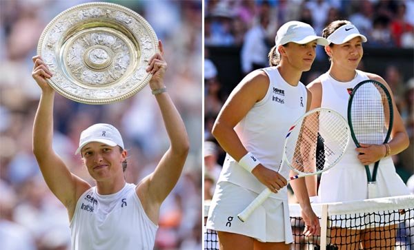 स्वियाटेक ने अनिसिमोवा को 6-0, 6-0 से रौंदकर पहला विंबलडन खिताब जीता