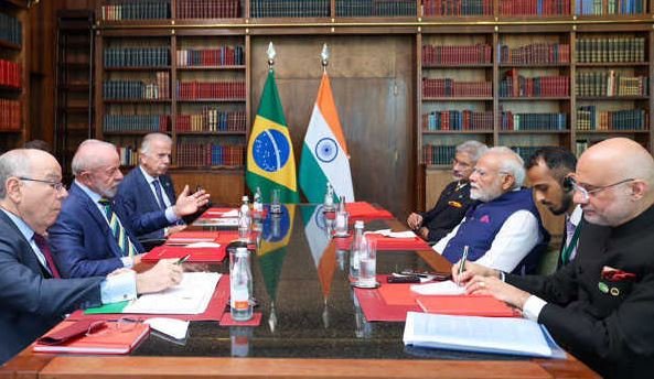 भारत और ब्राजील ने तीन समझौतों पर हस्ताक्षर किये