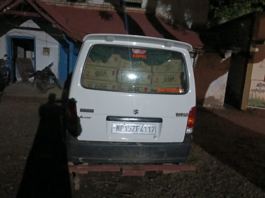 गैसाबाद पुलिस ने शराब से भरी कार पकड़ी,तस्करी करते हुए चालक गिरफ्तार