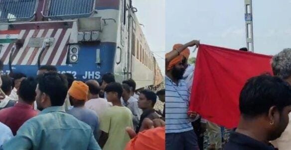 ग्वालियर में अचानक चलती ट्रेन के सामने आए ग्रामीण, ट्रेन रोककर किया हंगामा, रेल यातायात प्रभावित