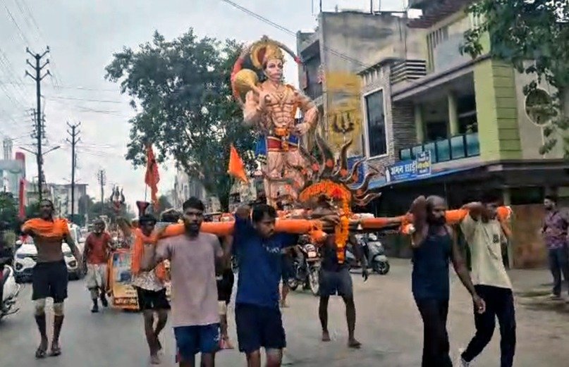 1600 किलोमीटर की दूरी तय कर आए कांवडिय़ों का हुआ स्वागत