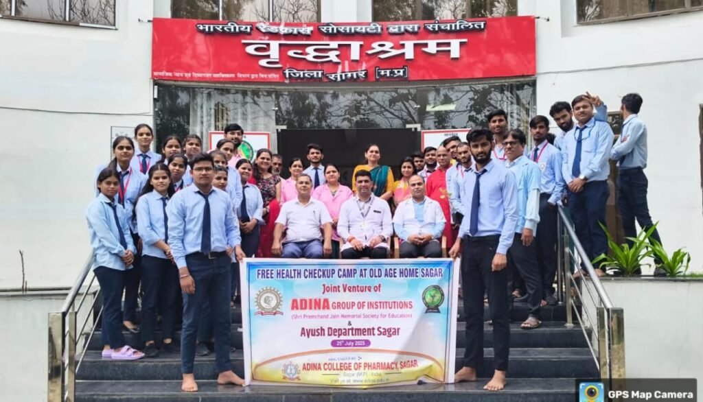 वृद्धाश्रम सागर में स्वास्थ्य परीक्षण एवं औषधि वितरण शिविर का आयोजन