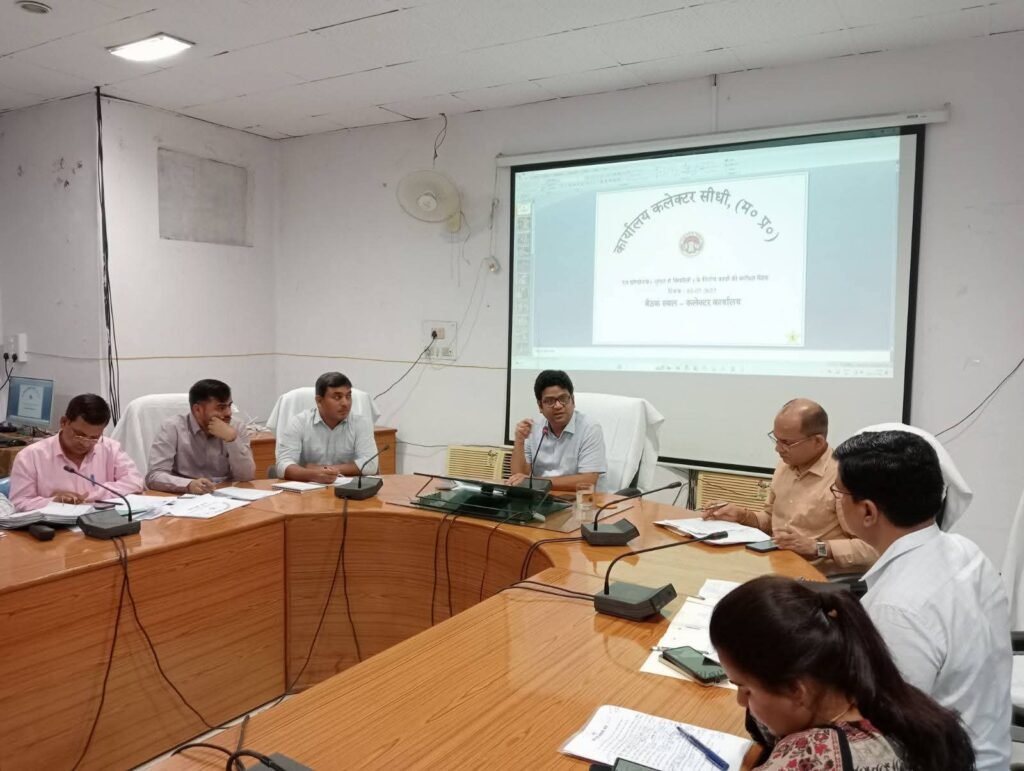 कलेक्टर ने की रीवा-सीधी-सिंगरौली रेल लाईन की समीक्षा