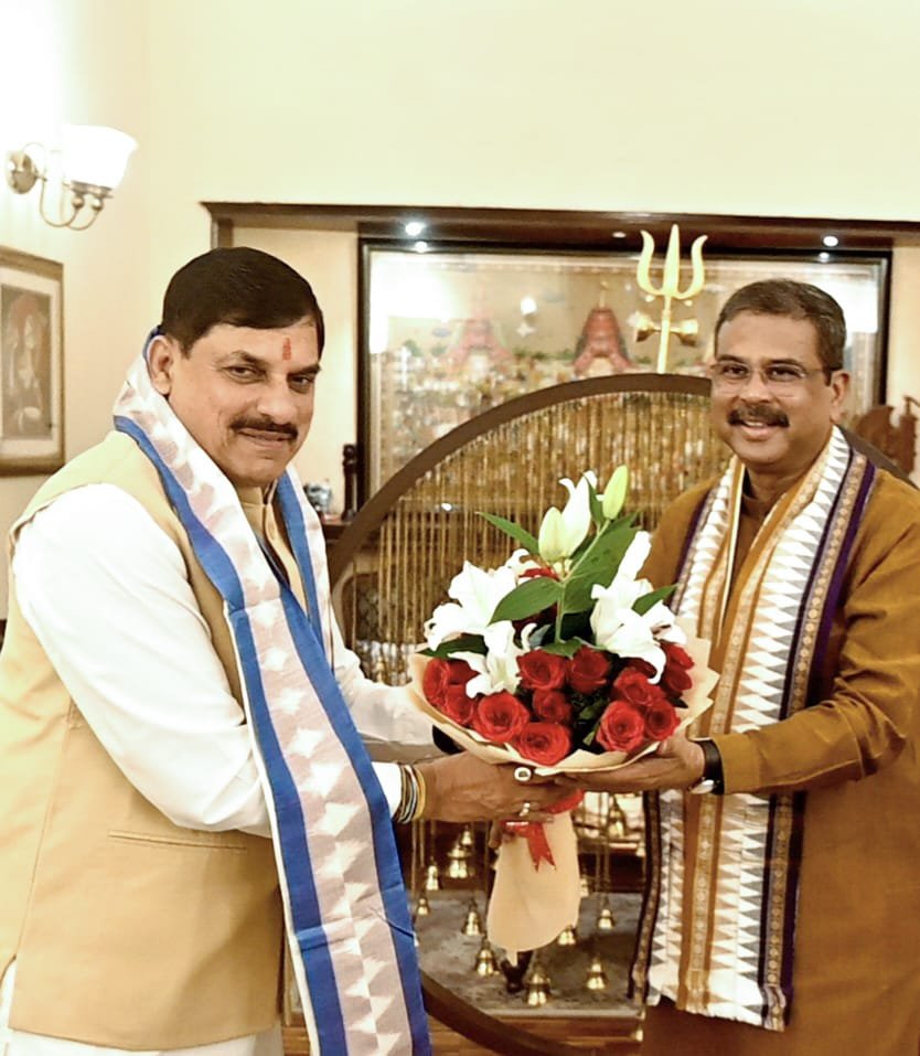 CM डॉ यादव और धर्मेन्द्र प्रधान के बीच शिक्षा और कौशल विकास पर चर्चा