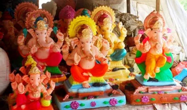 रायपुर में गणेश चतुर्थी पर रौनक, छोटी मूर्तियों की बढ़ी मांग