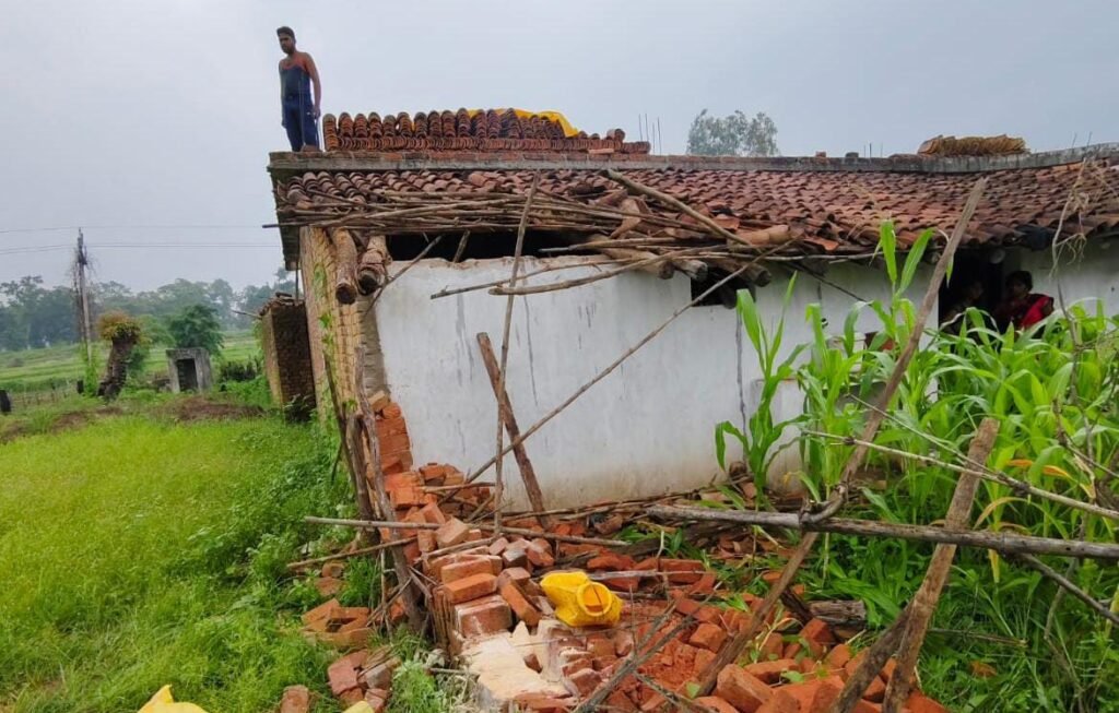 जंगली हाथी का तांडव, कई घरों को पहुंचाया नुकसान