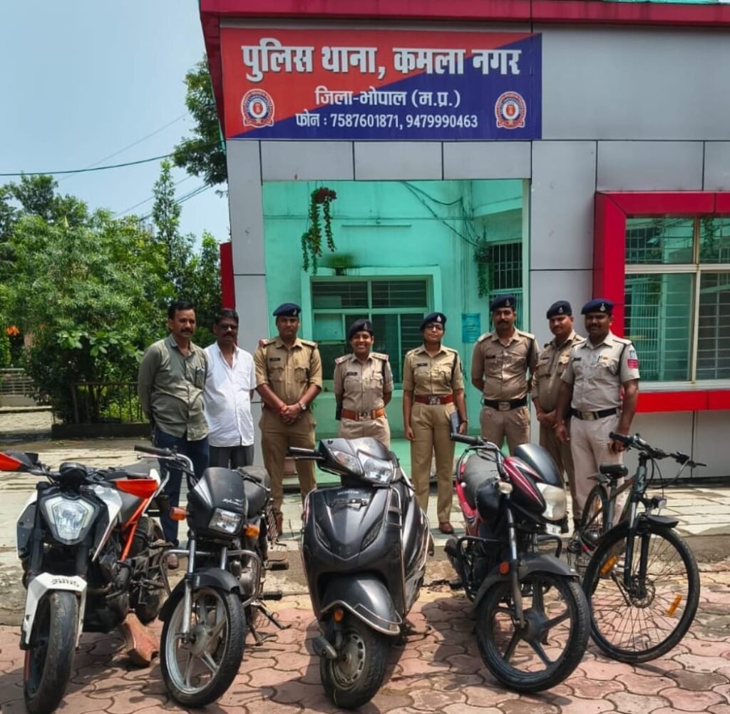 पुलिस ने 2 शातिर वाहन चोरों को पकड़ा, अलग-अलग स्थानों पर करते थे लूटपाट