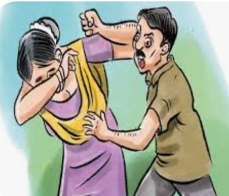 पति ने पत्नी का दबाया गला