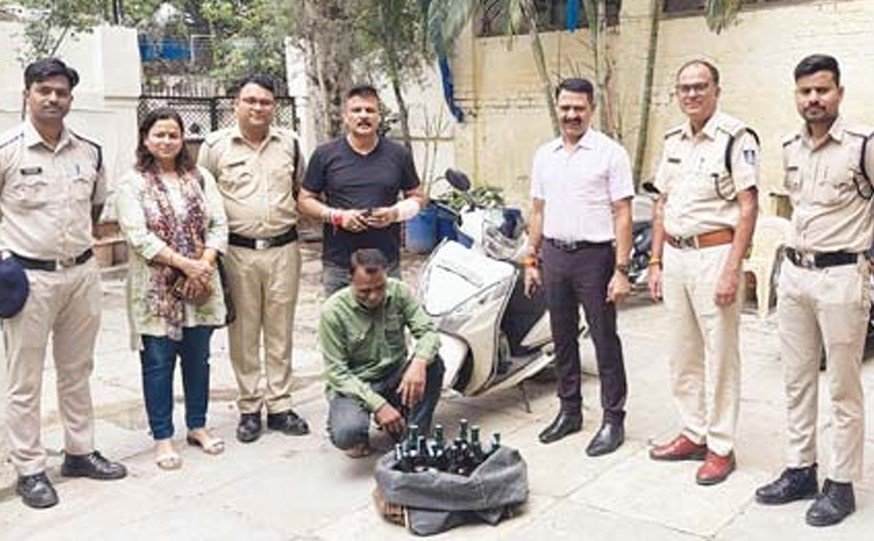 आबकारी विभाग की कार्रवाई, अवैध शराब और वाहन जब्त