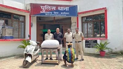 स्कूटी से गांजा की तस्करी: 21 किलो 600 ग्राम माल बरामद, एक गिरफ्तार