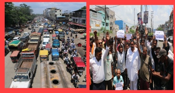 गौ माता की सुरक्षा को लेकर 80 फीट रोड पर  विरोध, रोड जाम
